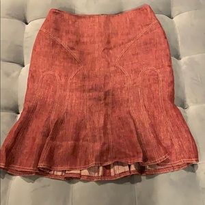 Sandra Angelozzi Cowgirl Red Petal Flair Skirt 32